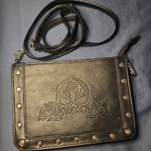 Harley Davidson Hip Bag With Willie G Skull, Black leather
